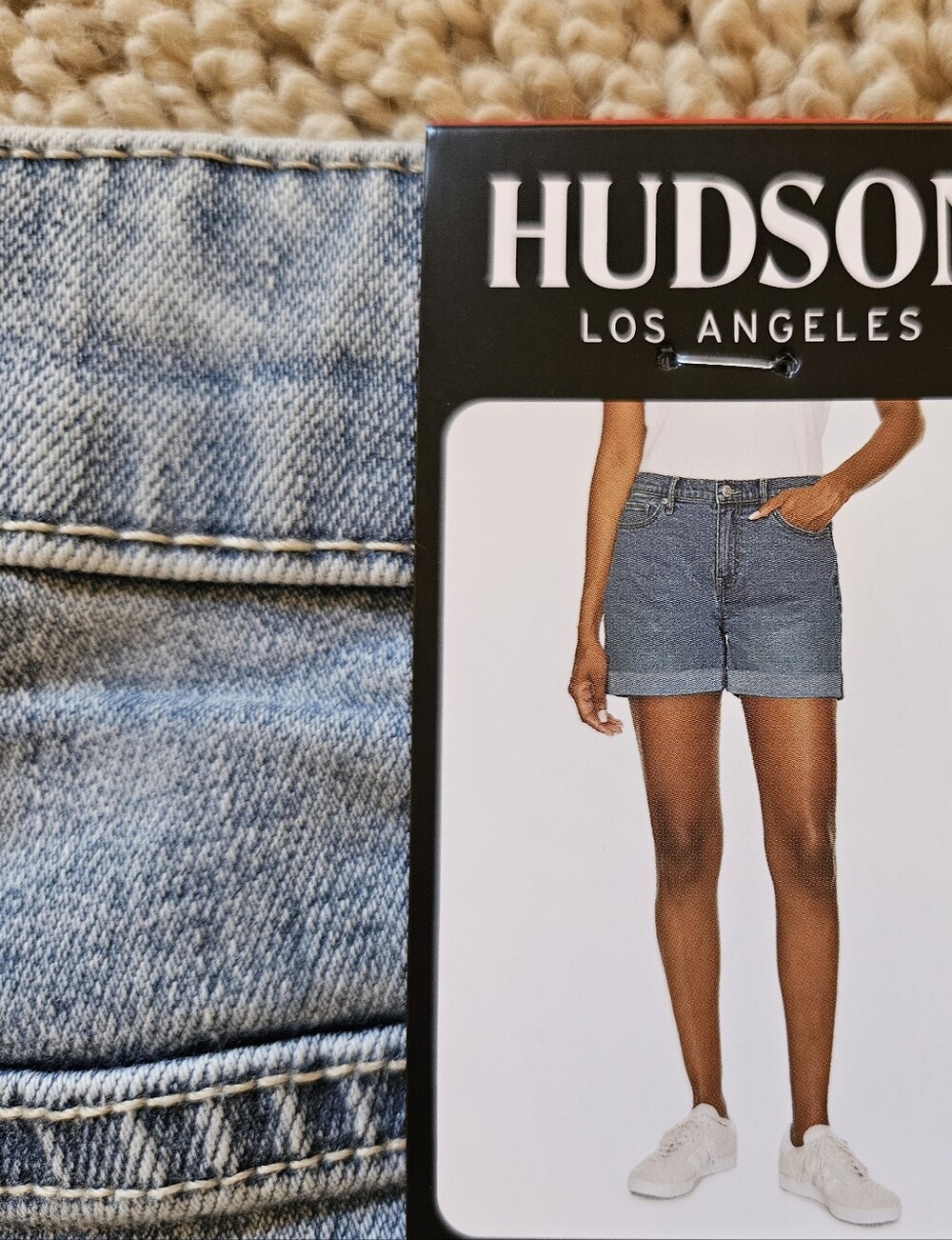 Hudson Women's Mid-Rise Premium Denim Shorts Light Wash NWT Sz 8/29 - NWT - Picture 5 of 5